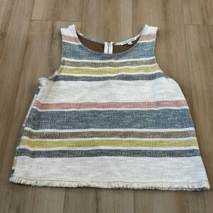 Green Envelope Los Angeles Striped Sleeveless Dress | M | Made in USA | Cotton